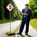 **Image:** A person looking at a forked road sign with labels like "Career," "Relationship," "Family," and "Money." A consultant figure is standing beside them, holding a compass that shines light on one of the paths.
