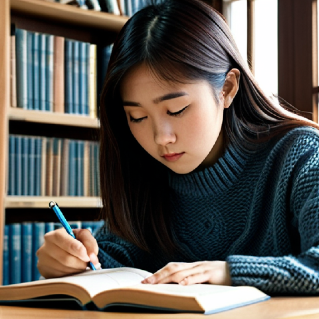 The Curious Student**

Prompt: A young Japanese woman, late teens, sitting at a traditional wooden desk in a sunlit library, surrounded by stacks of books. She's intently focused on an open book, a magnifying glass in hand, with a look of dawning understanding on her face. She's wearing a casual, comfortable outfit: a knitted sweater and jeans, fully clothed. Natural lighting, soft focus, "safe for work," "appropriate content," "professional," "family-friendly," "perfect anatomy," "natural proportions."

**
