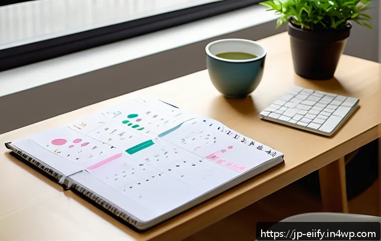 복잡한 주제 학습을 위한 일일 학습 목표 설정하기 - A modern Japanese-style study desk scene in a bright, minimalist room with natural light streaming t...