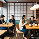 복잡한 주제를 사회적 맥락에서 이해하기 - A diverse group of people from various cultural and generational backgrounds engaging in a respectfu...