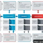 복잡한 주제 학습을 돕는 시각적 자료 활용법 - A clean and modern flowchart design illustrating a business process workflow, featuring clear arrows...